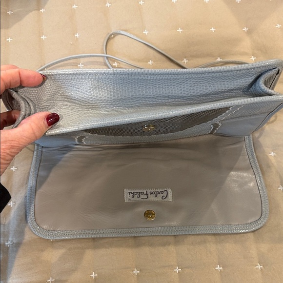 Carlos Falchi Gray and Black Clutch